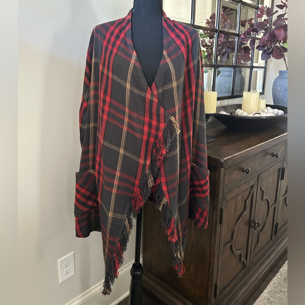 Lucky Brand long sleeve poncho jacket size large